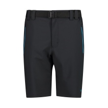 CMP hiking trousers with belt (4-way stretch, UV protection) anthracite grey/blue men